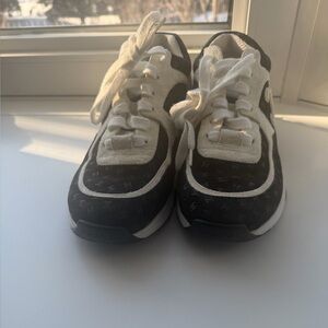 CHANEL Black & White CC running shoes - USA 9